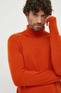 Kašmírový svetr United Colors of Benetton oranžová