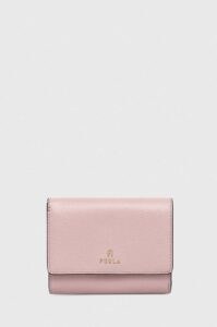Kožená peněženka Furla růžová