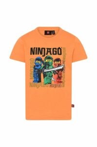Dětské bavlněné tričko Lego oranžová