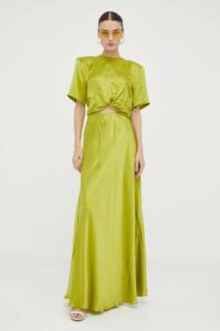 Hedvábná sukně Gestuz Sivala zelená