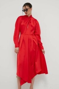 Šaty HUGO červená barva
