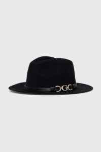 Vlněný klobouk Guess DAGAN černá barva