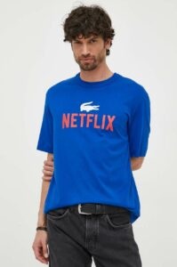 Bavlněné tričko Lacoste x Netflix