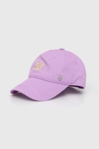 Bavlněná baseballová čepice Roxy fialová