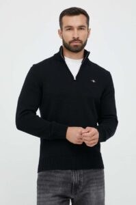 Bavlněný svetr Gant černá