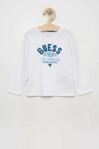 Dětská bavlněná košile s dlouhým rukávem Guess