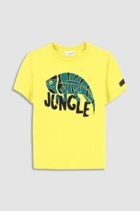 Dětské bavlněné tričko Coccodrillo žlutá