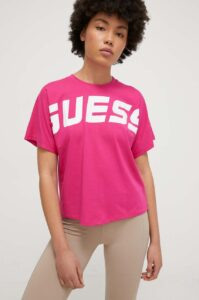 Tričko Guess DEANA fialová barva
