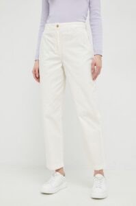 Bavlněné kalhoty Tommy Hilfiger bílá barva