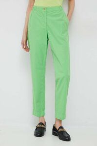 Bavlněné kalhoty Tommy Hilfiger zelená barva
