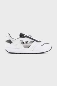 Sneakers boty Emporio Armani bílá barva