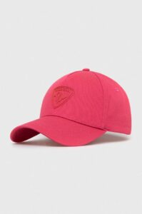 Bavlněná baseballová čepice Rossignol růžová