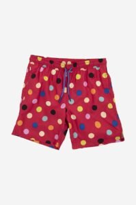 Dětské kraťasy Happy Socks Big Dot červená barva
