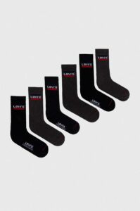 Ponožky Levi's 6-pack šedá