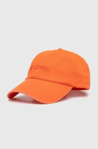 Bavlněná baseballová čepice Billabong oranžová