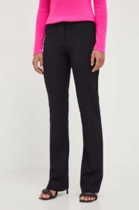 Kalhoty s příměsí vlny Pinko černá