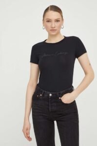 Tričko Armani Exchange černá barva