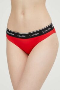 Plavkové kalhotky Calvin Klein červená