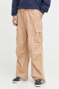 Bavlněné kalhoty Karl Kani béžová
