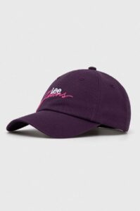 Bavlněná baseballová čepice Lee fialová