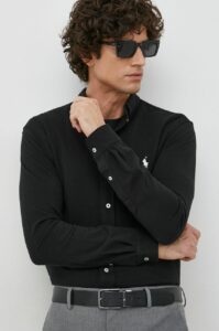 Košile Polo Ralph Lauren černá barva