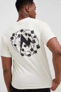 Bavlněné tričko Marmot béžová barva