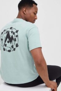 Bavlněné tričko Marmot tyrkysová barva