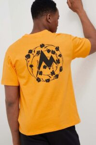 Bavlněné tričko Marmot žlutá barva