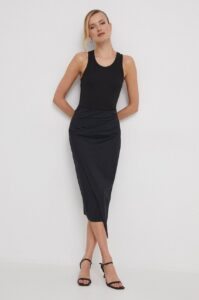 Sukně Calvin Klein černá barva