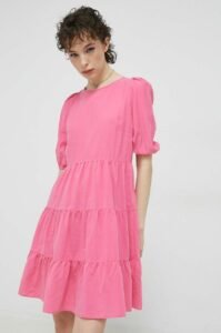 Šaty HUGO růžová barva