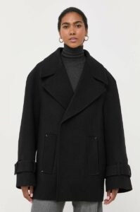 Vlněný kabát Victoria Beckham černá