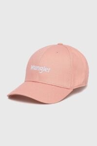Bavlněná baseballová čepice Wrangler růžová