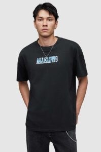 Bavlněné tričko AllSaints Quasar černá