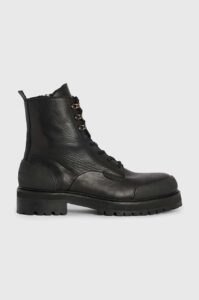 Kožené boty AllSaints Mudfox černá