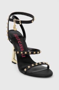 Kožené sandály Just Cavalli černá