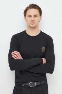 Tričko s dlouhým rukávem Versace černá