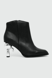 Kožené kotníkové boty Karl Lagerfeld IKON HEEL dámské