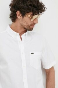 Košile Lacoste bílá barva