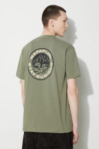 Bavlněné tričko Napapijri S-Kotcho zelená barva