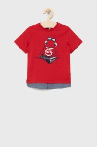 Dětské bavlněné tričko Birba&Trybeyond červená