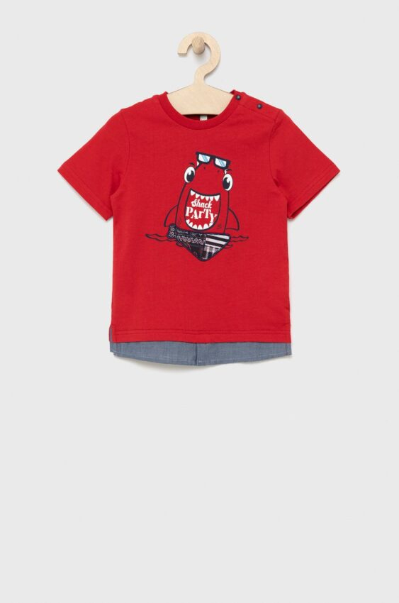 Dětské bavlněné tričko Birba&Trybeyond červená
