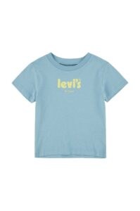 Dětské bavlněné tričko Levi's tyrkysová