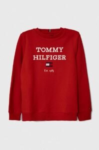 Dětská mikina Tommy Hilfiger červená