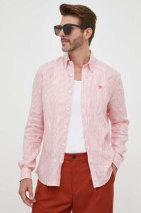 Plátěná košile North Sails růžová barva