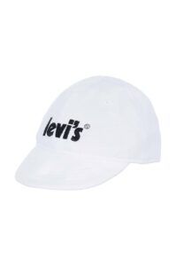 Dětska čepice Levi's bílá barva