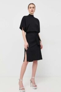 Bavlněné šaty Karl Lagerfeld černá