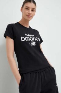 Bavlněné tričko New Balance černá