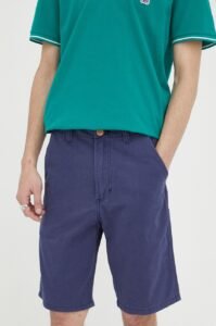 Bavlněné šortky Wrangler fialová