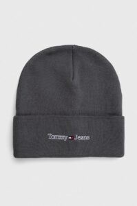 Čepice Tommy Jeans šedá barva