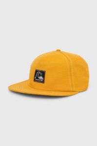 Bavlněná baseballová čepice Quiksilver žlutá